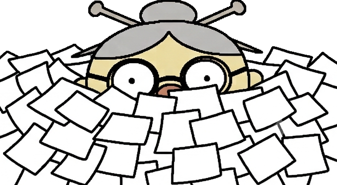Grandma buried under a mountain of complaint notes