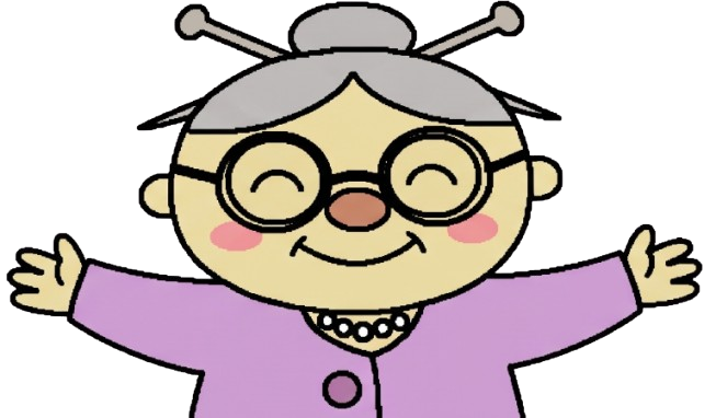 Grandma with her arms wide open for a hug